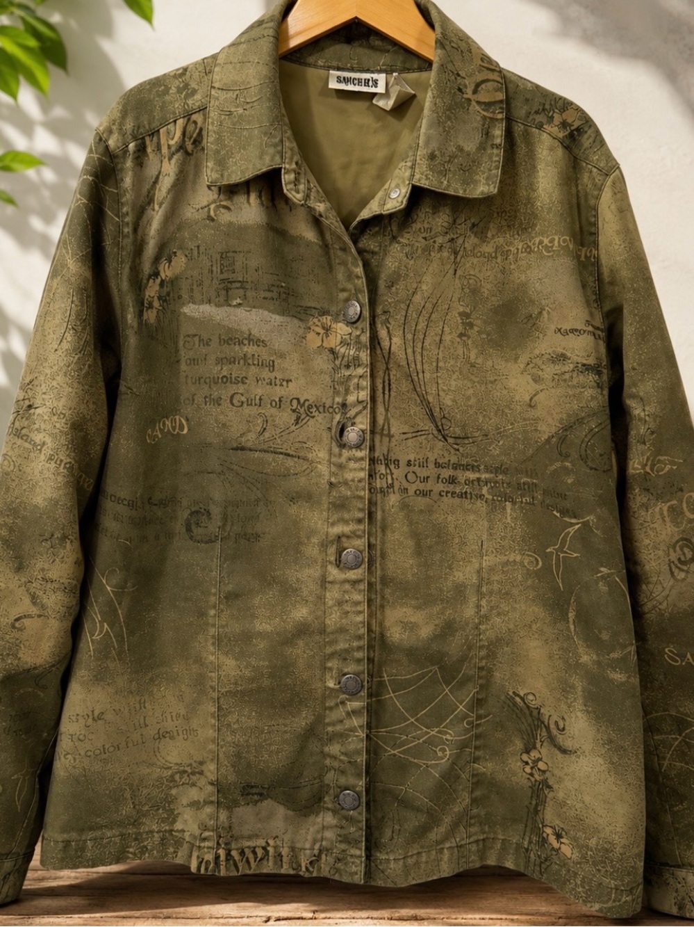 Chico's Design Women's Jacket/Shirt Gulf Of Mexico Inspired  Size 2